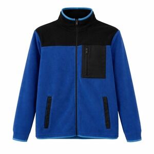 Sonoma Kids Size Large Full-Zip Colorblock Microfleece Jacket Blue/Black